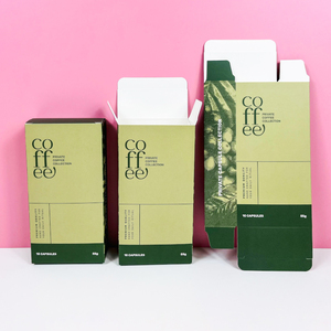 Boîte <span class=keywords><strong>d</strong></span>'emballage de cartes en papier de qualité supérieure plastifié mat imprimé avec logo personnalisé OEM pour supplément de capsules de café thé boîte de cartes en papier - Product Image 1