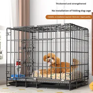 Ventes en gros de cages pour chiens de petite race, pliables, empilables, en métal, écologiques, avec fermeture à bouton - Product Image 4