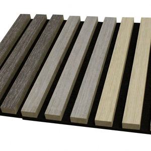 Panneau acoustique en bois à lattes avec placage moderne personnalisé, feutre pour animaux de compagnie, noir, avec absorption acoustique hautement efficace, design écologique - Product Image 5