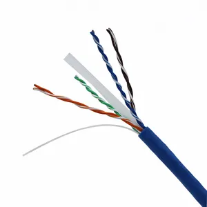 Cat6 UTP изолированный сетевой кабель 1000 футов с 4 парами 23 Awg неэкранированная витая пара Заводская непокрытая медь для использования LAN