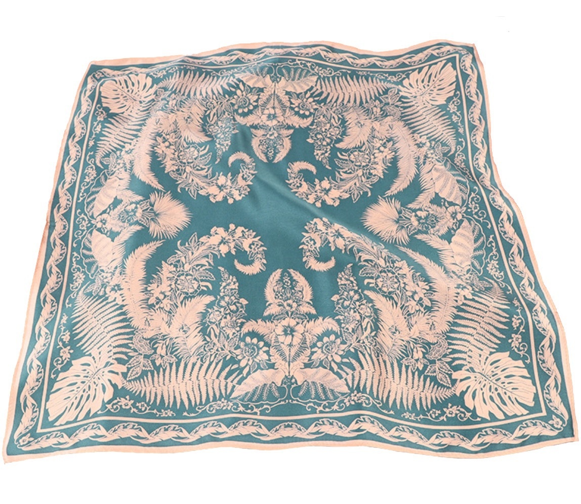 Женский роскошный квадратный шарф с принтом на заказ, дизайнерский шарф-бандана, стильный шарф из 100% натурального шелка, платок, шарф