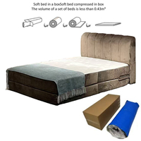 Matelas compressé 100% éponge, tissu rembourré, haute densité 45D, écologique, réglable, doux, taille King, chambre à coucher moderne