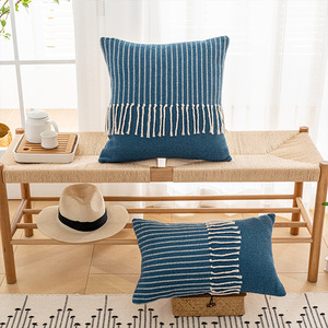 간단한 선으로 새로운 보헤미안 모로코 터프 트 보헤미안 던지기 베개 귀여운 보헤미안 소파 베개 소파 쿠션 커버 - Product Image 5