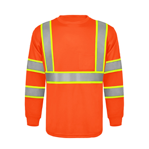 T-<span class=keywords><strong>shirt</strong></span> de sécurité à séchage rapide, anti-humidité, <span class=keywords><strong>haute</strong></span> <span class=keywords><strong>visibilité</strong></span>, durable, confortable, orange fluorescent, vêtements de sécurité - Product Image 1