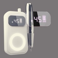 Ponceuse à Ongles sans Fil Rechargeable 45000 RPM - Lime Électrique Professionnelle, Outil de Polissage & Kit de Nail Art pour Salons et Manucure Gel