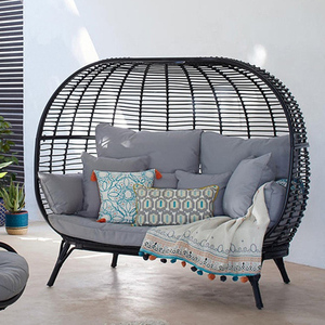 Lit de soleil en osier, <span class=keywords><strong>jardin</strong></span>, Patio, piscine, chaise longue en rotin et aluminium, chaises de soleil d'extérieur - Product Image 1