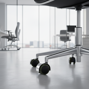 Hochwertige 50mm Edelstahl-Griffring-Möbelrollen PU-Drehrollen für Wohnzimmermöbel - Product Image 4