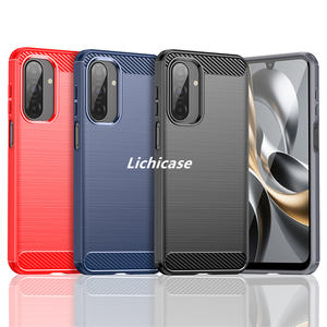Lichicase, funda de teléfono de TPU suave con textura cepillada de alta calidad para Samsung A07 M17 F07 A17 F17, funda trasera móvil - Product Image 1