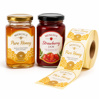 Impression d'étiquettes personnalisées en vinyle imperméable pour pots de miel, étiquettes pour emballages de pots, étiquettes pour aliments et boissons, autocollants anti-contrefaçon