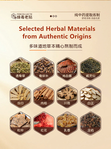 500箱入り TCM 蜂毒入り蜜配合湿布 蜂毒入り蜂蜜で浸漬された漢方湿布、経皮吸収促進、優れた局所貼付薬 - Product Image 3