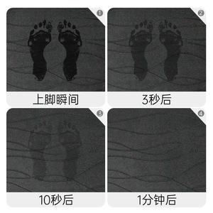 Alfombra de Baño de Tierra de Diatomeas Tianwenxin, Rectangular, Gris Oscuro, con Ondas, Absorbente, Antideslizante, Diseño Minimalista - Product Image 3