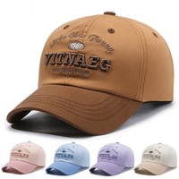 Casquette de baseball unisexe pour enfants, printemps-automne, tendance, polyvalente, anti-UV, broderie lettre, 6 panneaux, pur coton