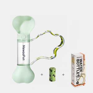 MewooFun 2 in 1 Dog Travel Bottle Plastic Dog Portable Drink Bottle Wholesale Dog Water Bottle