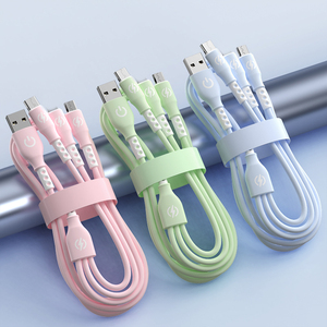 3in1 USB3.0 6A Fast Charging TPE Soft Mobile Phone &amp; Power <strong>Bank</strong> <strong>Data</strong> Cable for for - Product Image 6
