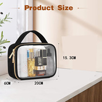Sac de toilette transparent pour femmes, trousse de maquillage, pochette pour soins de la peau, sac organisateur pour voiture