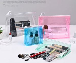 กระเป๋าเครื่องสำอางใส PVC แฟชั่น รุ่น 777-JH สกรีนโลโก้ได้  ซิปปิด  สำหรับเดินทาง  ใส่ของใช้ในห้องน้ำ  คละสี - Product Image 4