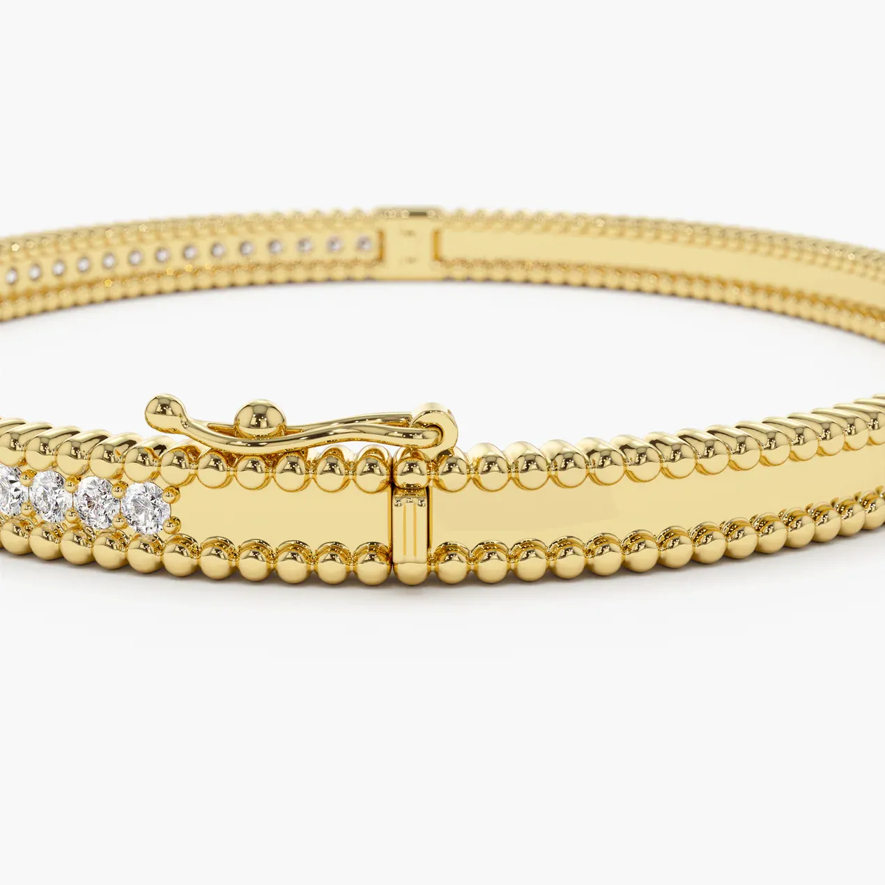 VLOVE portafortuna bracciali donna 14k & 18k Milgrain diamante braccialetto braccialetto