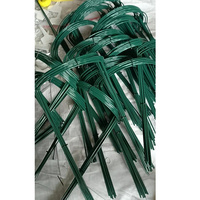 HY198 nouveaux bâtons de Support de plante connectés à vis vert en plastique enduit de métal extérieur piquets de Support de plante pour jardin