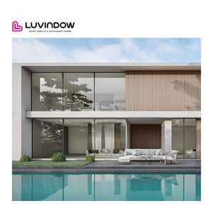 Luvindow 10 ستارة زجاجية من الألومنيوم باب ثنائي البولد الأكورديون نافذة بانورامية لتقسيم الجدار - Product Image 3