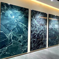 Panneau mural en PVC marbré ignifuge et imperméable de style moderne, insonorisant, à motifs floraux, pour la maison, le commerce, le salon, l'hôtel, la salle de bain