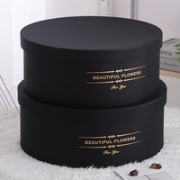 Boîte à fleurs de luxe de grande capacité en tissu satiné 2 pièces/ensemble de boîte-cadeau ronde la plus grande boîte-cadeau de fleur de fruit Vente en gros