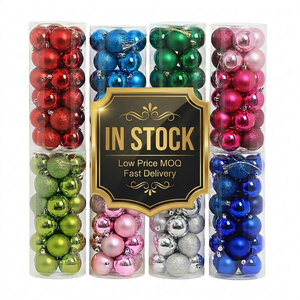 Wholesale 50mm 5cm Christmas <strong>Baubles</strong> 24Pcs Set Factory Direct Bulk Supply Shatterproof <strong>Xmas</strong> Tree Ornaments Customization - Product Image 1
