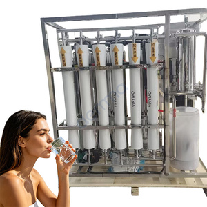 Système d'osmose inverse tout en acier inoxydable de 1 tonne pour eau ultra-pure, 1000 L/H, 220 V/380 V, équipement de traitement de l'eau pour écoles - Product Image 2