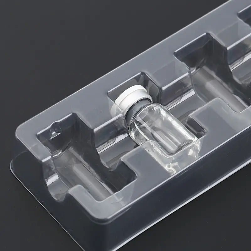 Fabricante personalizado Ampola bandeja embalagem farmacêutica frascos descartáveis blister médicos bandejas plásticas para steroidsing
