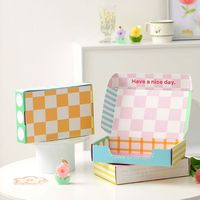 Cajas de embalaje de papel con logotipo de diseño personalizado, Impresión de grado alimenticio Eco Friend, doblar pastel, comida, galleta, pan, pastelería, Donut, macarrón