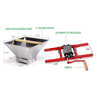 Presse-pommes manuel portable en acier inoxydable, broyeur de fruits pour la fabrication de cidre à domicile en extérieur, machine à manivelle facile à transporter