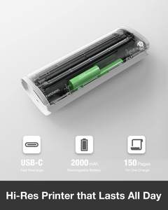 <span class=keywords><strong>Impresora</strong></span> Portátil Inalámbrica <span class=keywords><strong>Paperang</strong></span> F1S con Bluetooth, <span class=keywords><strong>Impresora</strong></span> Térmica de Viaje A4 de 300dpi con Impresión sin Tinta de 4/8 Pulgadas - Product Image 4