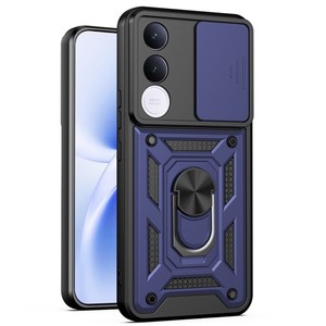 Funda Protectora Antigolpes para Vivo V70 <span class=keywords><strong>FE</strong></span> 5G, con Anillo y Soporte, de TPU y PC, para la Parte Trasera del Teléfono - Product Image 1