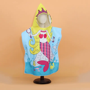 Toalla con capucha para niños con estampado personalizado de dibujos animados, toalla de playa de verano para niños, poncho con capucha, albornoz para <span class=keywords><strong>bebé</strong></span> <span class=keywords><strong>recién</strong></span> <span class=keywords><strong>nacido</strong></span>, manta - Product Image 6