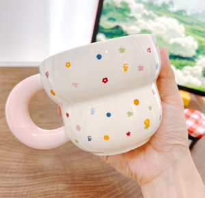 Taza de Leche de Cerámica de 400 ml con Diseño de Animalitos de Dibujos Animados en Amarillo y <span class=keywords><strong>Rosa</strong></span>, con Logotipo Personalizado, en Caja de Color, para Regalo de Cumpleaños Infantil - Product Image 4
