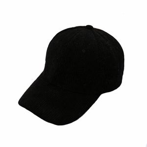 Gorro de Béisbol de Pana con Rayas Verticales de Color Sólido, Gorro Deportivo Informal Cálido para Otoño e Invierno, Gorro de Béisbol Personalizado para Mujer - Product Image 3