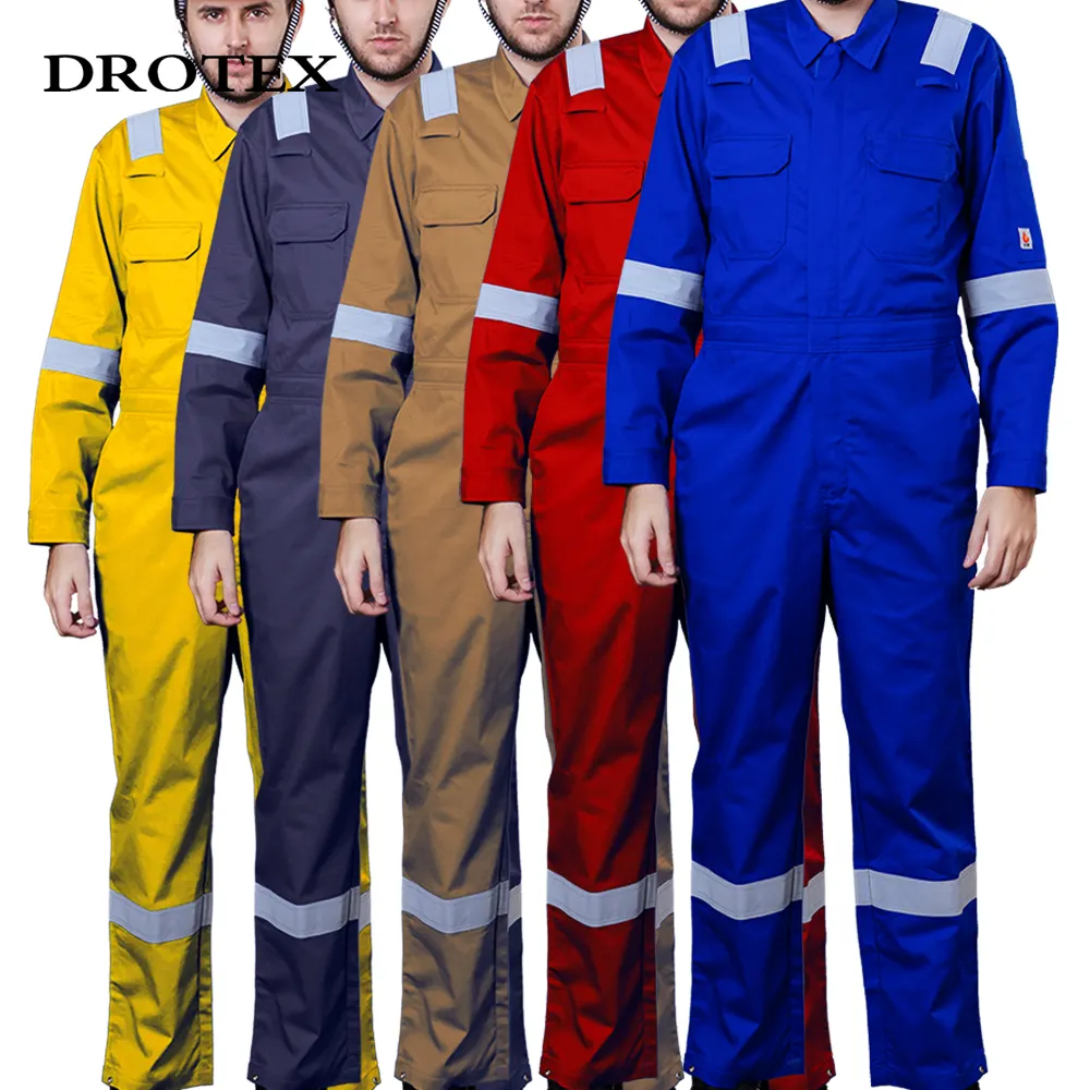 Mechanic Mining Welding Men Protective Safety Clothing Coverall Anti Static Flame Retardant Fr Work Clothes Coverall