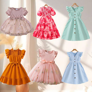 Factory Direct Sale Kids Girk Dresses Used <b>Clothes</b> Summer Ropa De Bebe, Random Delivery Handsmocked Dress for Kids Girl - Product Image 1