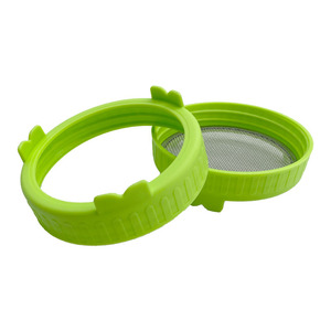 Kit per Germogli in <span class=keywords><strong>Plastica</strong></span> con Manico, Nuovo Design, Coperchi per Barattoli Mason a Bocca Larga per Coltivare Germogli <span class=keywords><strong>di</strong></span> Fagioli e Broccoli - Product Image 2