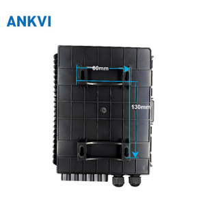 FQX.037 8 Core Fiber Optic Distribution Box Snap on Black Lid with <b>Waterproof</b> <b>Cable</b> Glands ABS IP65 Outdoor Wall Mount for FTTH - Product Image 3