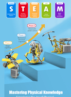 Juego de Ladrillos Robóticos Programables DIY, Juguete Educativo de Ciencia, Material ABS, para Edades de 5 a 7 Años