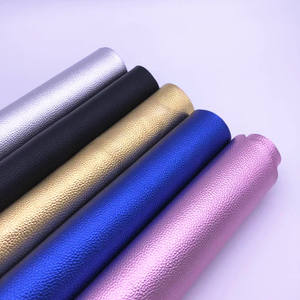 Metal Lichi Faux Leather PU Leather para bolsos Fundas de teléfono Tela DIY Acabado elástico para muebles Zapatos decorativos Tapicería - Product Image 3