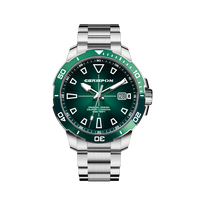 Luxuriöser Unisex Automatik-Chronograph mit Saphirglas, Seiko Sport Diver 5mm Zeiger, Edelstahl, Leder, Gummi und Silikon Armbänder