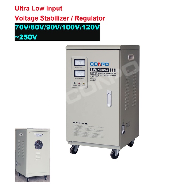70V/80V/90V/100V/120V~250V Ultra Low Input Automatic Voltage Stabilizer Regulator SVC-10KVA, Estabilizador De Voltaje 220V
