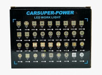 Feux auxiliaires LED de 4 pouces, 25W, lampe tout-terrain compatible avec les véhicules hors route, les bateaux, les motos et les camping-cars