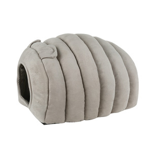 Caterpillar Nest Cat <b>Bed</b> Oval Shape Size M Warm Pet House With Washable Inner <b>Padding</b> For Cats - Product Image 2