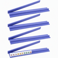 Supports de Mahjong en Bois Vert Citron de Luxe avec Poussoirs et Pieds en Bois Massif pour 4 Joueurs – Durables, Portables, Emballage de Divertissement