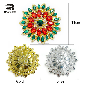 Parche de diamantes de imitación de flores para coser a la moda, para prendas de diamante de cristal con pegamento Strass, motivo DIY, garra de costura, apliques de cristal, 10 Uds. - Product Image 4