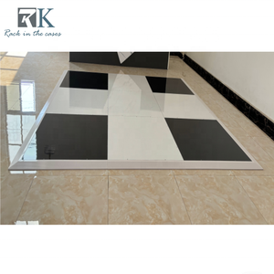 Checkered Dance Floor White and and Black Dance Flooring Square Dance Floor Panels Supplies - Product Image 3