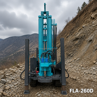 Foreuse hydraulique complète sur chenilles diesel pour puits d'eau, haute efficacité, 260M-300m, à vendre