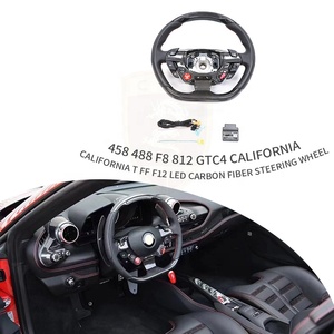 <span class=keywords><strong>Volant</strong></span> de course en cuir et fibre de carbone sèche avec LED pour <span class=keywords><strong>Ferrari</strong></span> <span class=keywords><strong>458</strong></span> 488 F8 F12 812 California T FF GTC4 - Pièces intérieures - Product Image 6